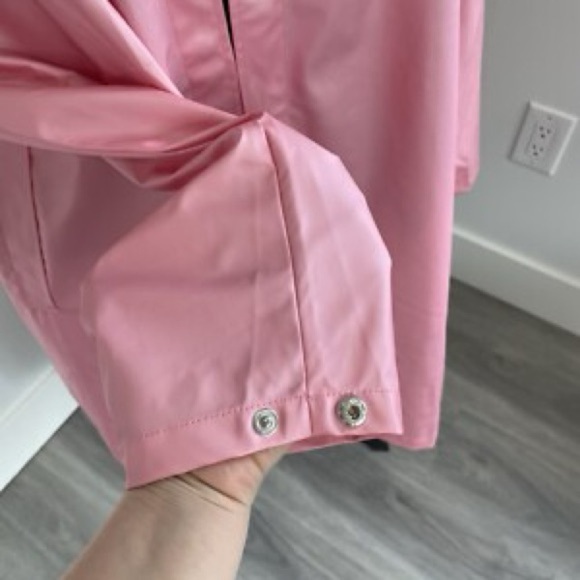 NWT RAINS Long Rain Jacket In Color Pink Sky Size Unisex Large Brand New - Picture 5 of 12